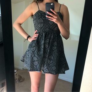 Black and white print semi formal dress